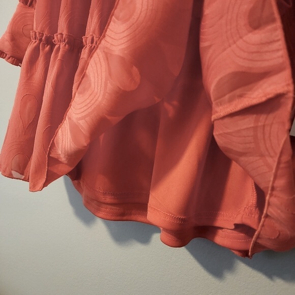 NWT Long Sleeve Coral Dress Ophelia Roe Size Small - Picture 10 of 10